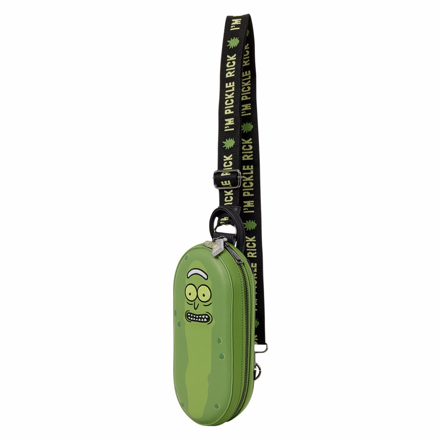 Loungefly Rick and Morty Pickle Rick Sling Crossbody Bag