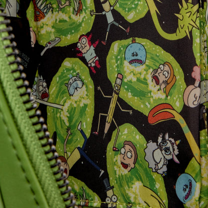 Loungefly Rick and Morty Pickle Rick Sling Crossbody Bag
