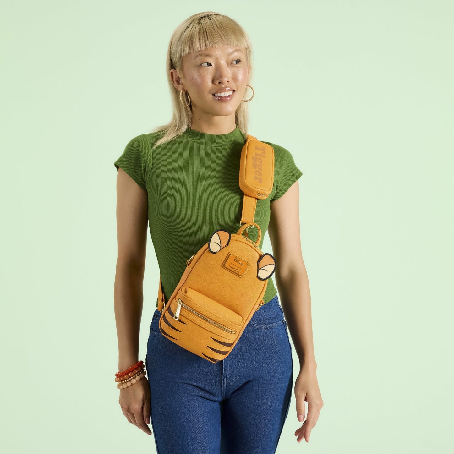 Loungefly Winnie the Pooh Exclusive Tigger Cosplay Sling Crossbody Bag with Coin Bag