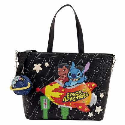 Loungefly Lilo & Stitch Space Adventure Glow Tote Crossbody Bag with Coin Bag