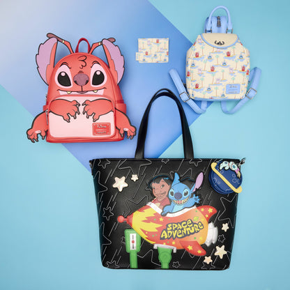Loungefly Lilo & Stitch Space Adventure Glow Tote Crossbody Bag with Coin Bag