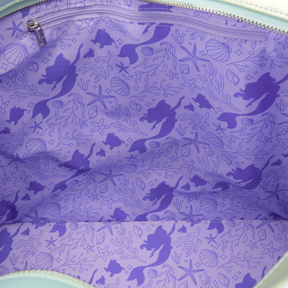 Loungefly The Little Mermaid Ariel, Flounder, & Sebastian Tote Crossbody Bag with Coin Bag