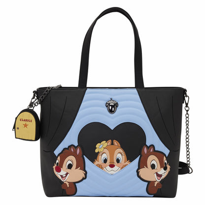 Loungefly Chip 'n' Dale Two Chips & a Miss Tote Crossbody Bag with Coin Bag