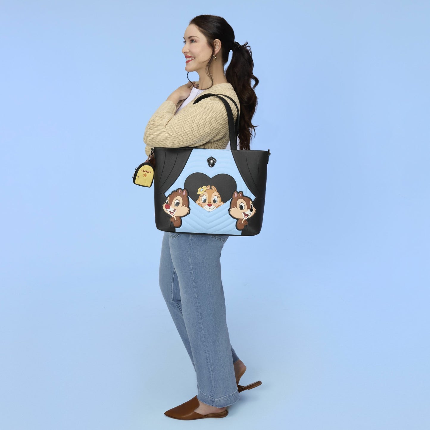 Loungefly Chip 'n' Dale Two Chips & a Miss Tote Crossbody Bag with Coin Bag