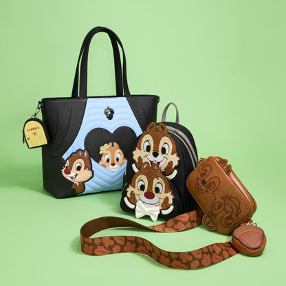 Loungefly Chip 'n' Dale Two Chips & a Miss Tote Crossbody Bag with Coin Bag
