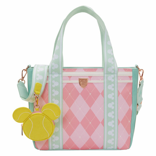 Loungefly Mickey Mouse Tennis Tote Crossbody Bag with Coin Bag