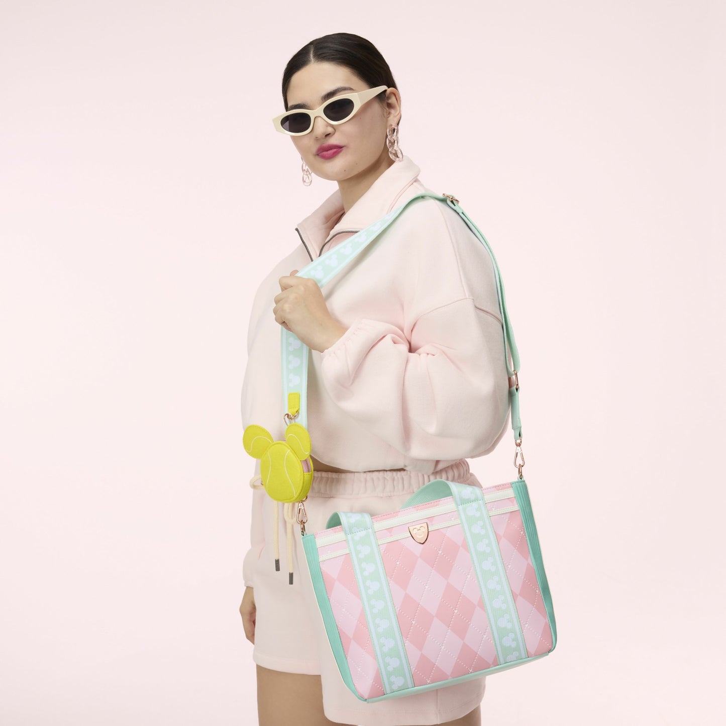 Loungefly Mickey Mouse Tennis Tote Crossbody Bag with Coin Bag