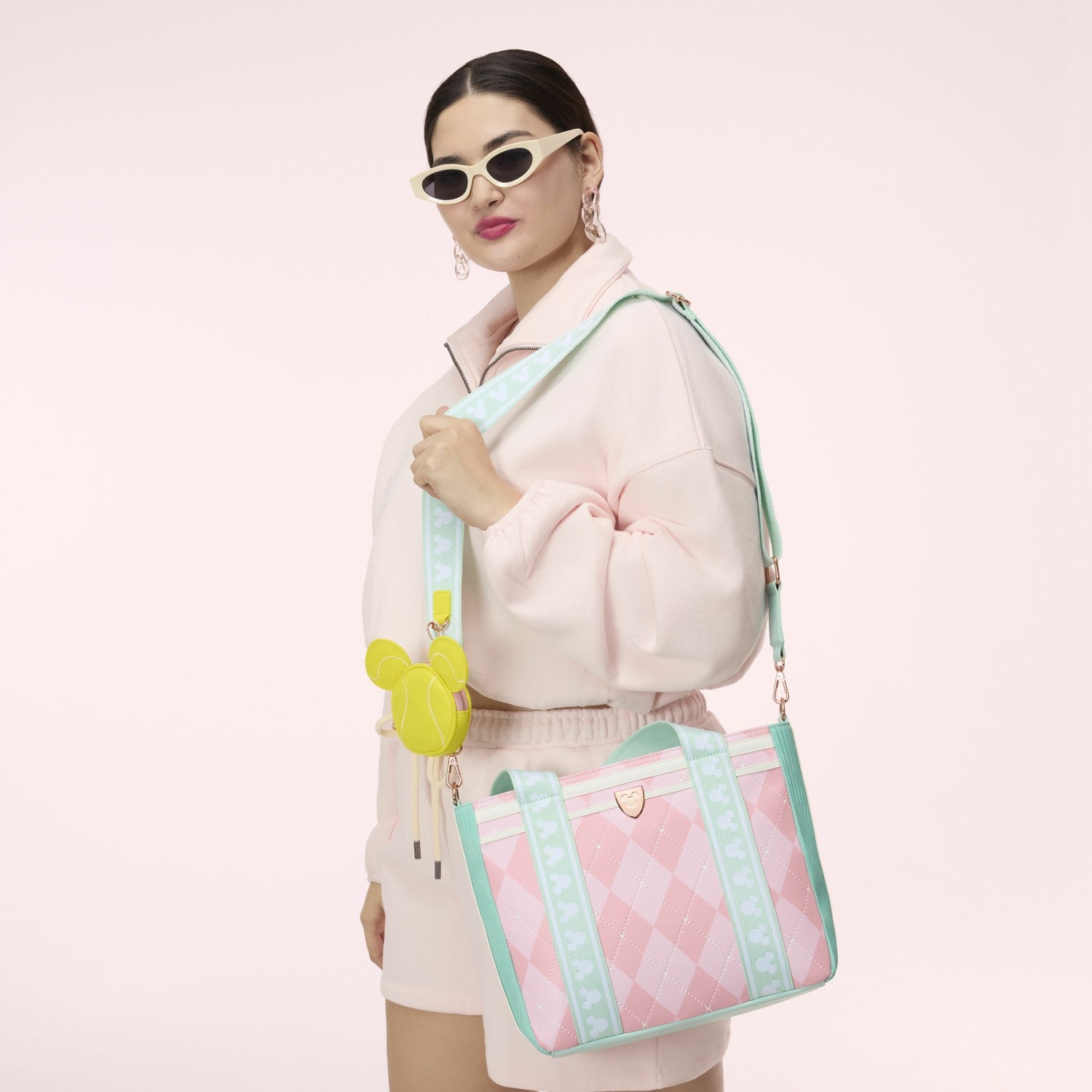 Loungefly Mickey Mouse Tennis Tote Crossbody Bag with Coin Bag
