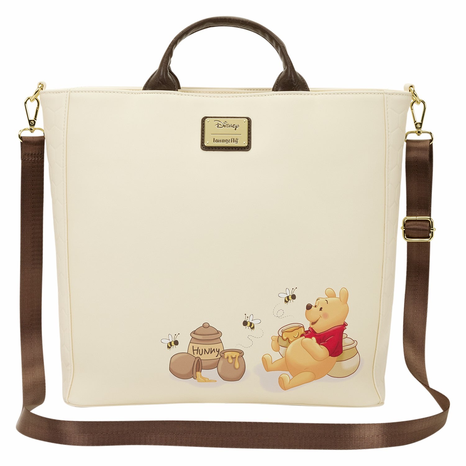 Loungefly Winnie the Pooh Hundred Acre Wood Tote Pin Trader Crossbody Bag