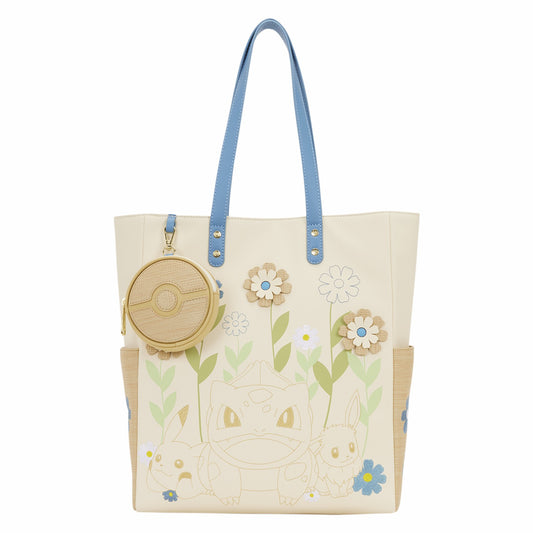 Loungefly Pokémon Floral Tote Bag with Coin Bag