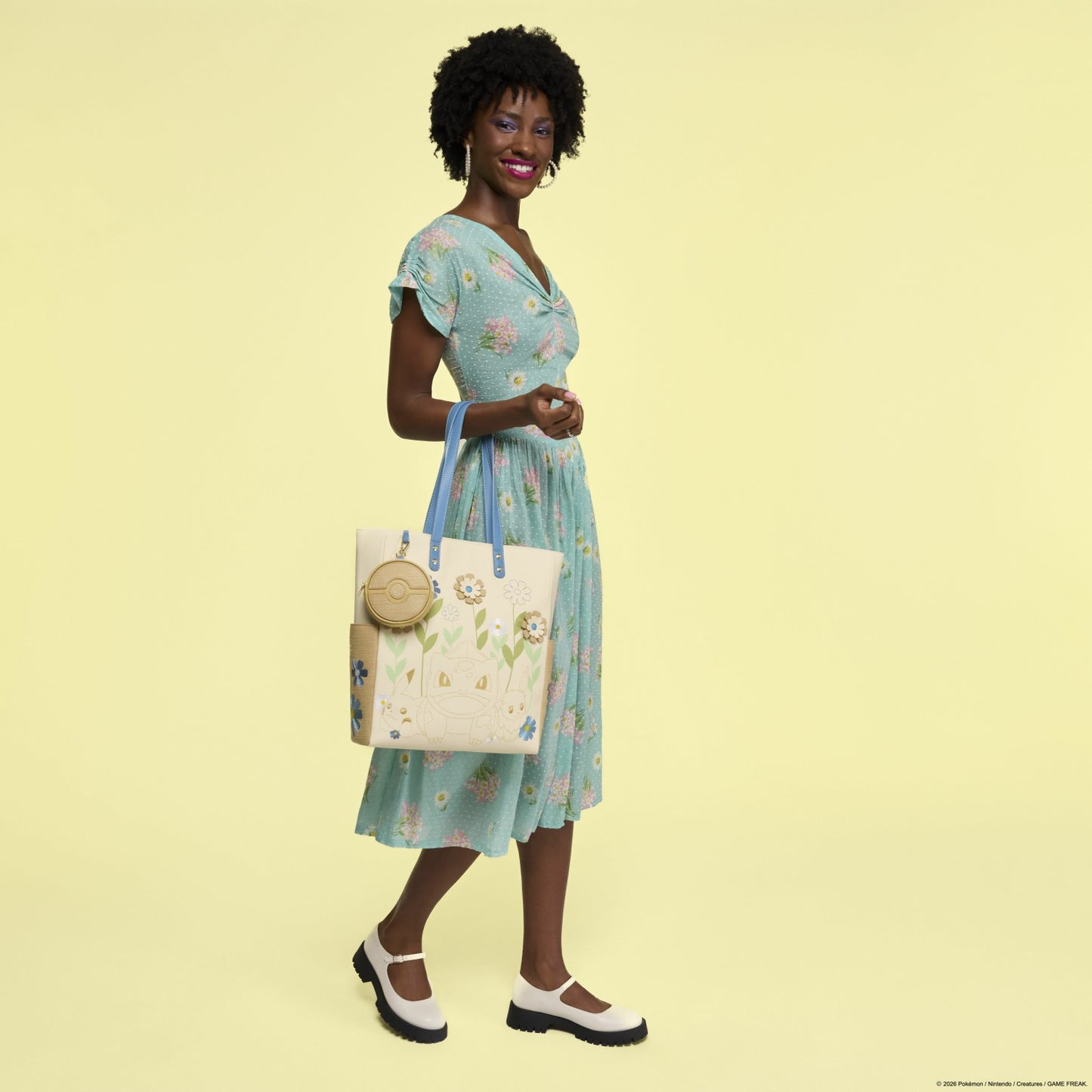Loungefly Pokémon Floral Tote Bag with Coin Bag