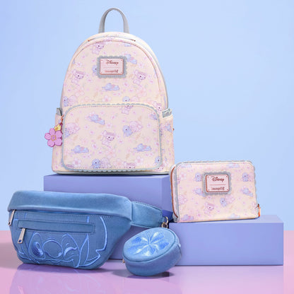 Loungefly Stitch Ohana Canvas Convertible Belt Bag with Coin Bag