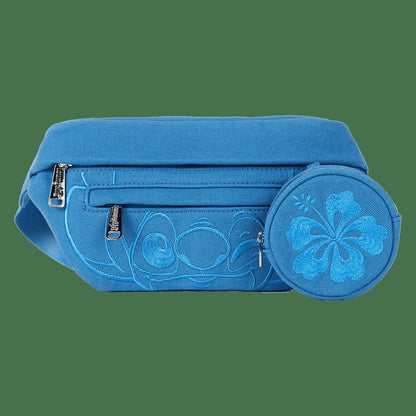 Loungefly Stitch Ohana Canvas Convertible Belt Bag with Coin Bag