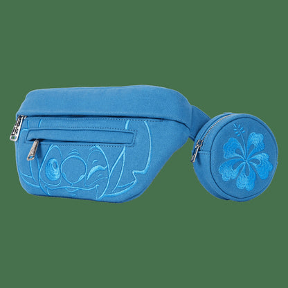 Loungefly Stitch Ohana Canvas Convertible Belt Bag with Coin Bag