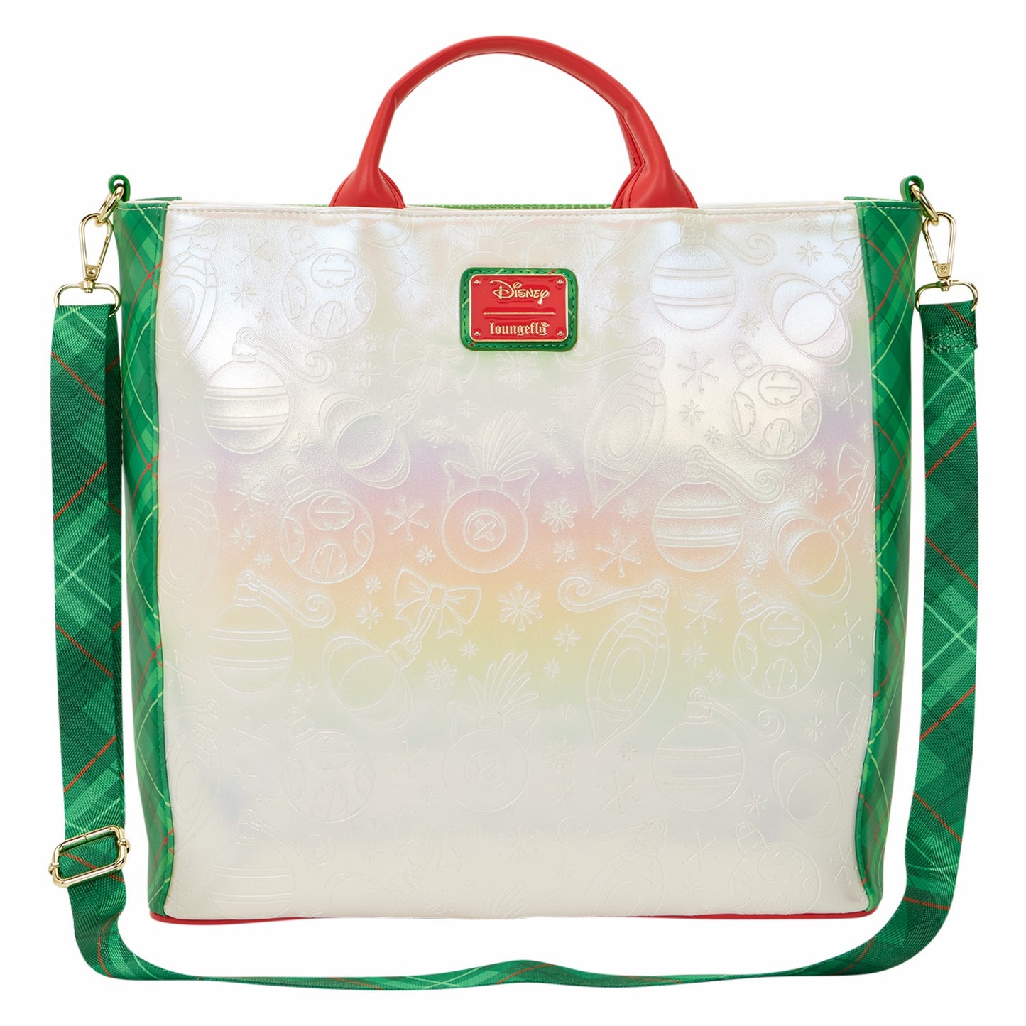 Loungefly Lilo & Stitch Holiday Tote Pin Trader Crossbody Bag