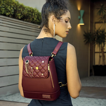 Loungefly Loungefly The Lilly Red Convertible Mini Backpack & Crossbody Pin Trader Bag