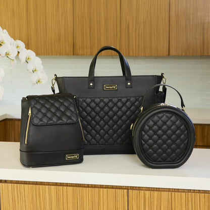 Loungefly Loungefly The Mo Black Convertible Backpack & Tote Crossbody Pin Trader Bag
