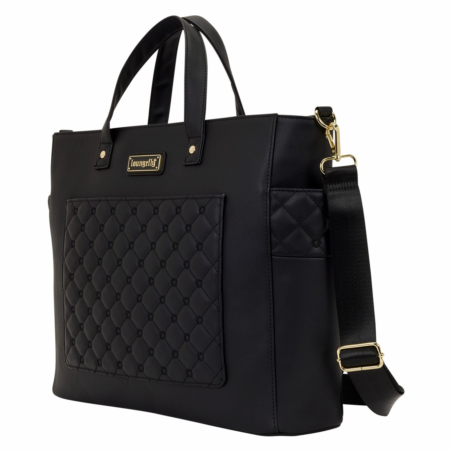 Loungefly Loungefly The Mo Black Convertible Backpack & Tote Crossbody Pin Trader Bag