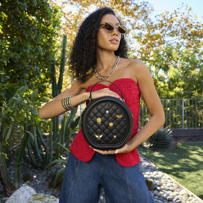 Loungefly Loungefly The Laura Black Crossbody Pin Trader Bag