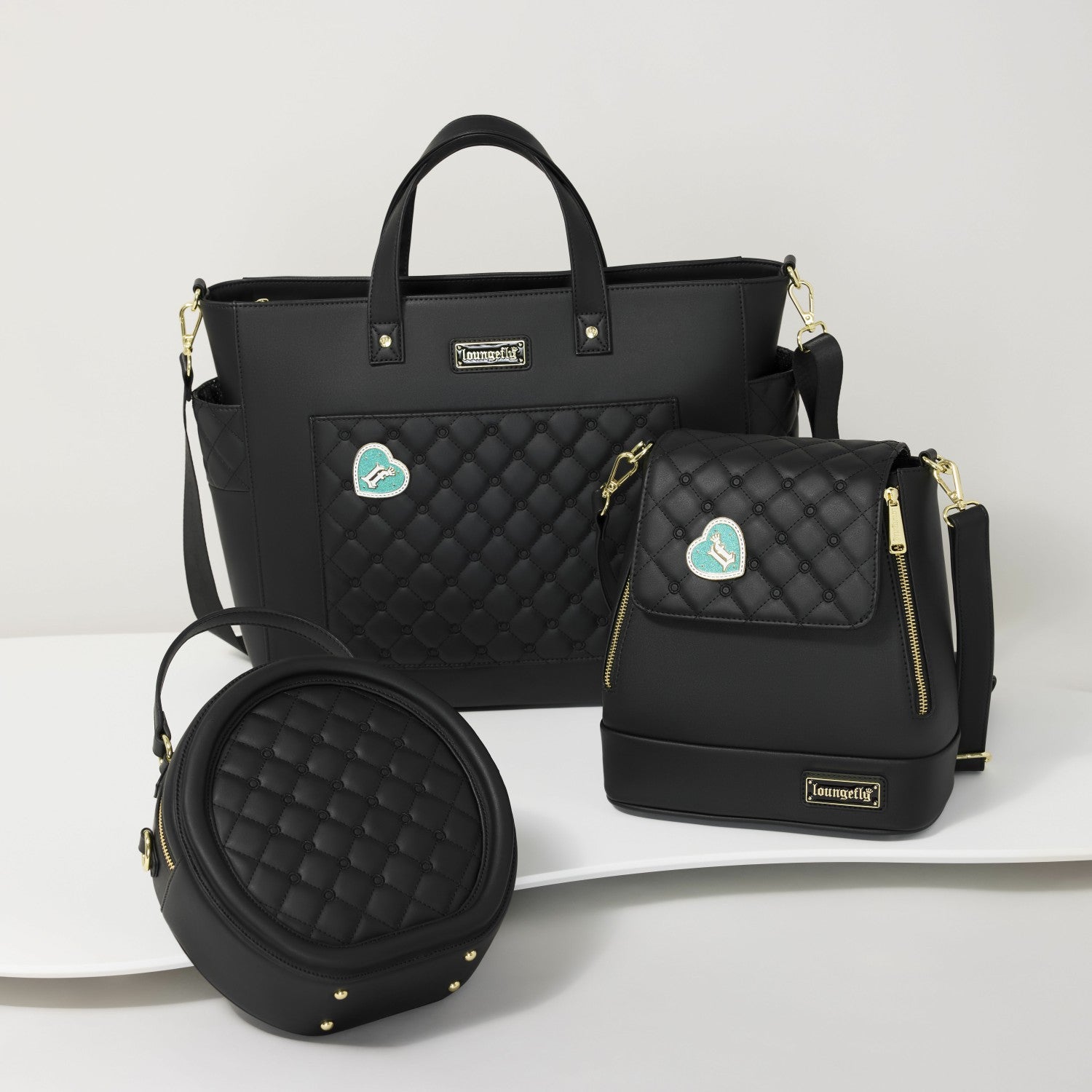 Loungefly Loungefly The Laura Black Crossbody Pin Trader Bag