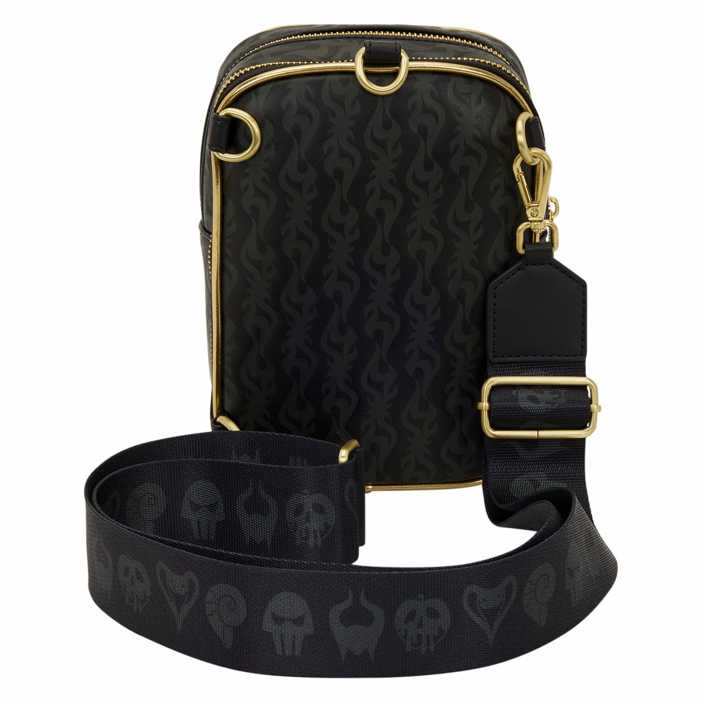 Loungefly Disney Villains Exclusive Black & Gold Sling Crossbody Bag