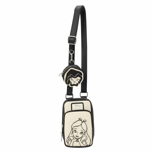 Loungefly Alice in Wonderland Cell Phone Sling Crossbody Bag with Coin Bag