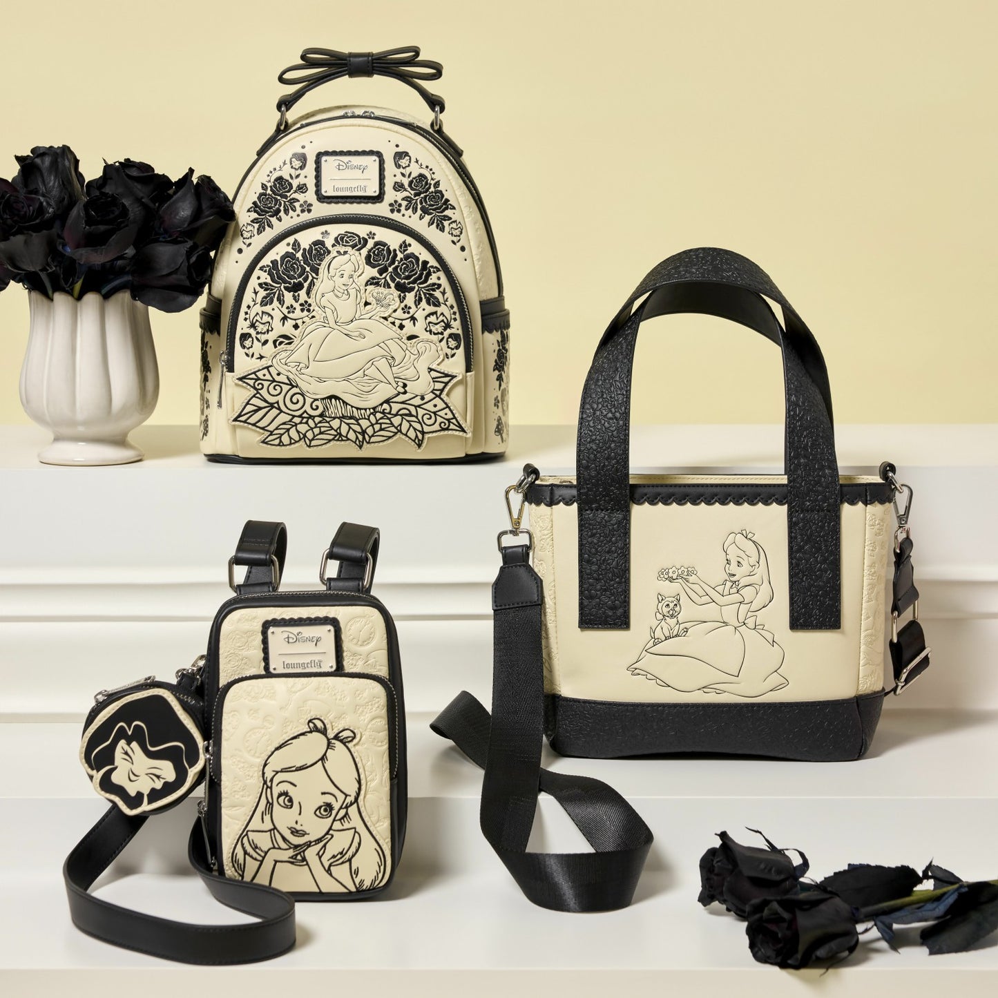 Loungefly Alice in Wonderland Cell Phone Sling Crossbody Bag with Coin Bag