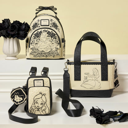 Loungefly Alice in Wonderland Cell Phone Sling Crossbody Bag with Coin Bag