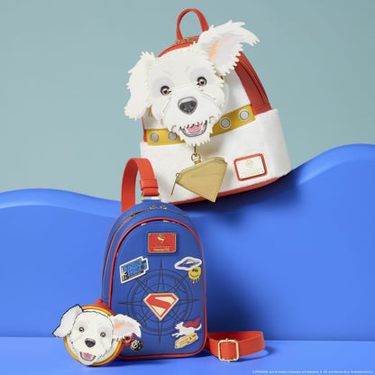 Loungefly Supergirl Krypto Sling Crossbody Bag with Coin Bag