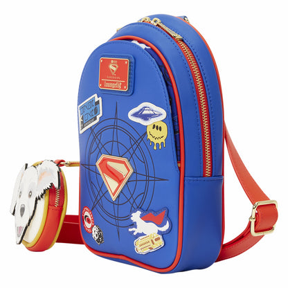 Loungefly Supergirl Krypto Sling Crossbody Bag with Coin Bag
