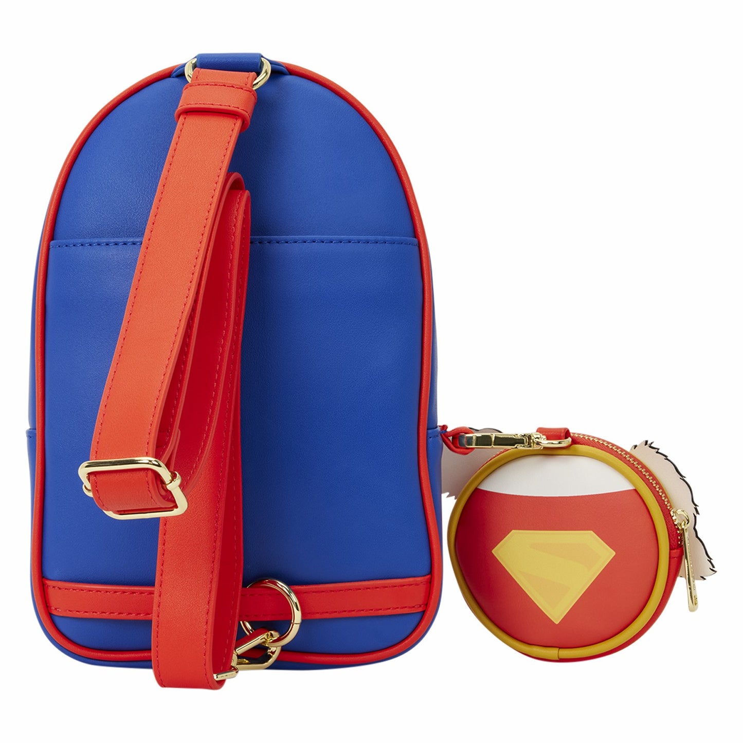 Loungefly Supergirl Krypto Sling Crossbody Bag with Coin Bag