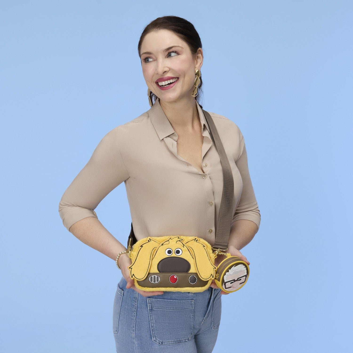 Loungefly Up Dug Sling Crossbody Bag with Coin Bag