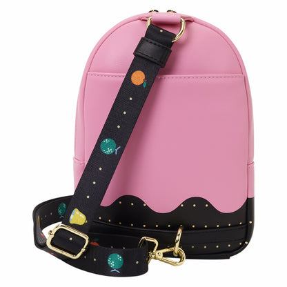 Loungefly PAC-MAN Pinky Ghost Glow Sling Crossbody Bag