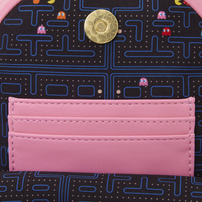 Loungefly PAC-MAN Pinky Ghost Glow Sling Crossbody Bag