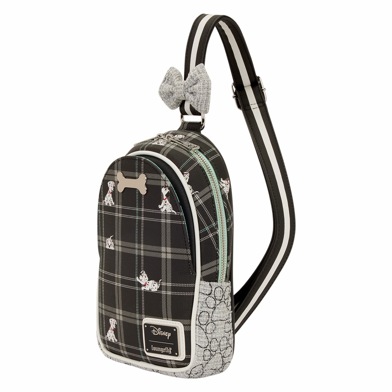Loungefly 101 Dalmatians Exclusive Plaid Sling Crossbody Bag