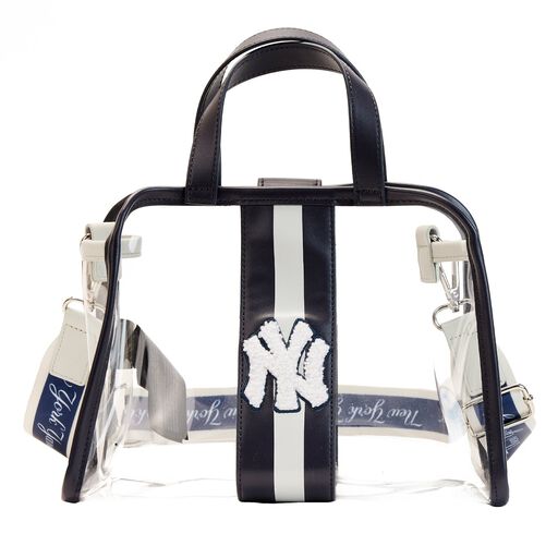Loungefly MLB NY Yankees Clear Tote Crossbody Stadium Bag with Pouch