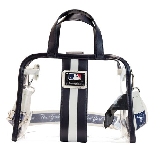 Loungefly MLB NY Yankees Clear Tote Crossbody Stadium Bag with Pouch