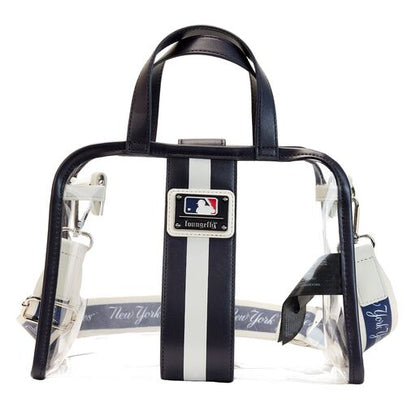 Loungefly MLB NY Yankees Clear Tote Crossbody Stadium Bag with Pouch