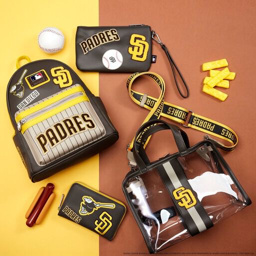 Loungefly MLB SD Padres Clear Tote Crossbody Stadium Bag with Pouch