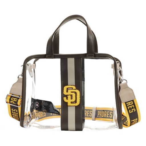 Loungefly MLB SD Padres Clear Tote Crossbody Stadium Bag with Pouch