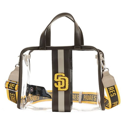 Loungefly MLB SD Padres Clear Tote Crossbody Stadium Bag with Pouch