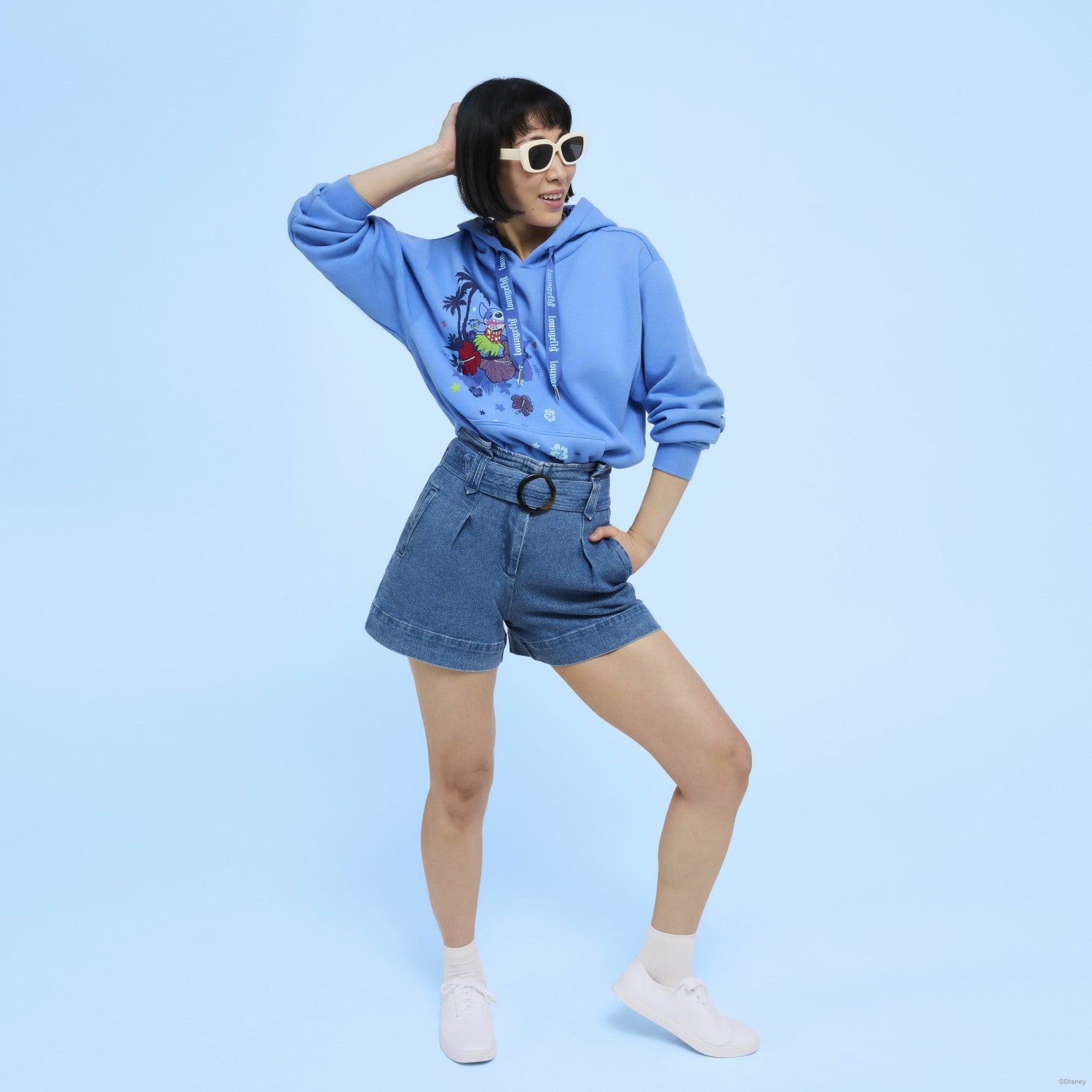 Loungefly SDCC Limited Edition Stitch Floral Unisex Hoodie