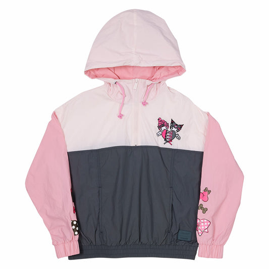Loungefly Sanrio My Melody & Kuromi Half-Zip Unisex Windbreaker Jacket