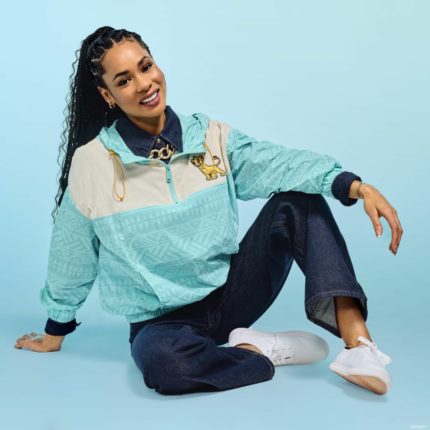 Loungefly The Lion King Simba Half-Zip Unisex Windbreaker Jacket