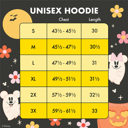 Loungefly Mickey & Minnie Floral Ghost Glow Unisex Hoodie