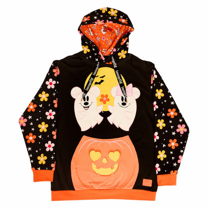 Loungefly Mickey & Minnie Floral Ghost Glow Unisex Hoodie