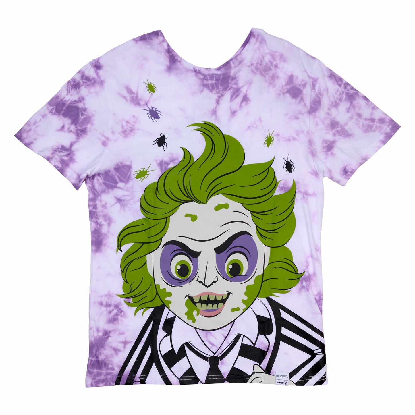 Loungefly Beetlejuice & Lydia Deetz Reversible Tie-Dye Unisex Tee