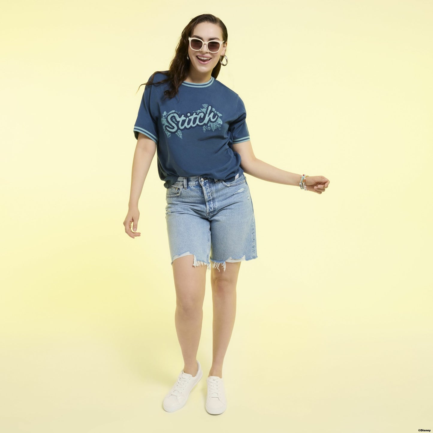 Loungefly Stitch Patch Unisex Ringer Tee