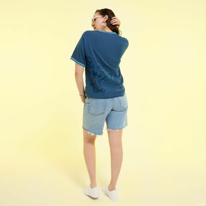 Loungefly Stitch Patch Unisex Ringer Tee