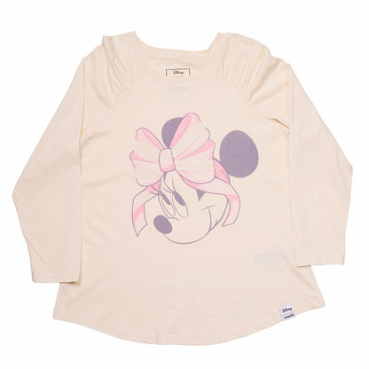 Loungefly Minnie Mouse Lace Detail Unisex Raglan Tee